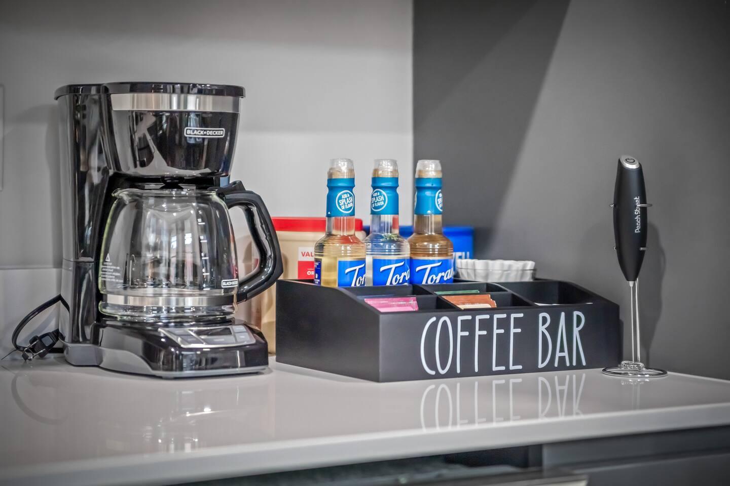 Enjoy brewing fresh coffee in your preferred flavour every morning during your stay ! If you want to have a smoothie- then we got you covered . The powerful hamilton bench blender for you to use.