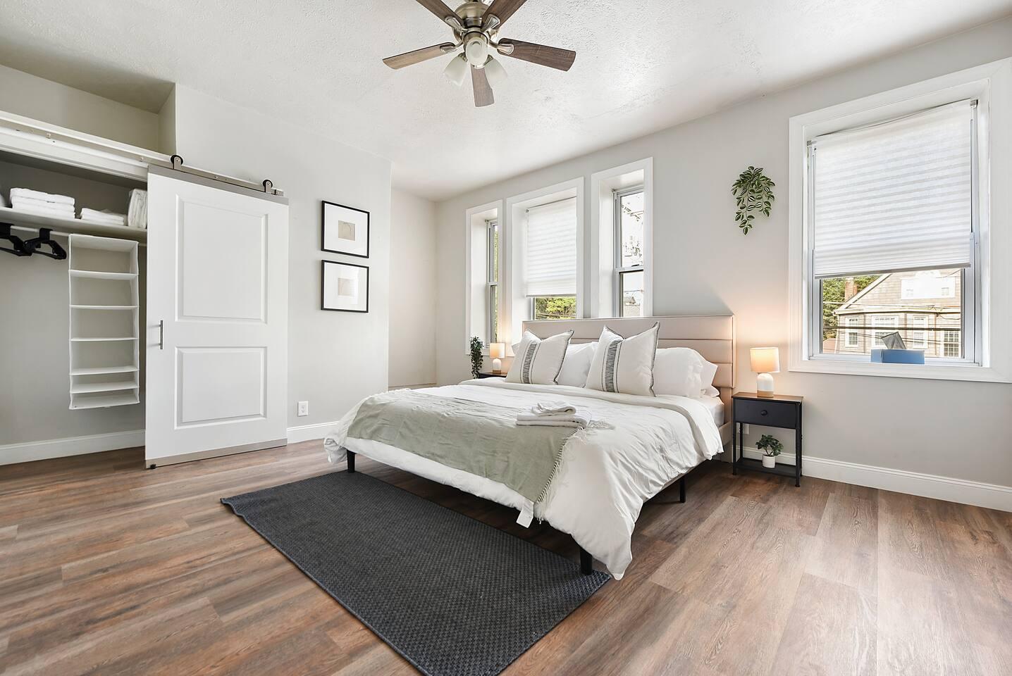 Bedroom 1 : King size bed
A Bedroom Retreat with King Size Comfort, Window Whispers, and Closet