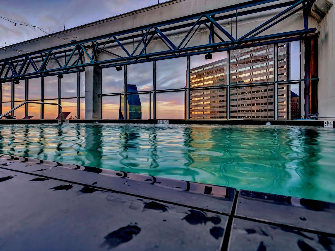 Rooftop pool