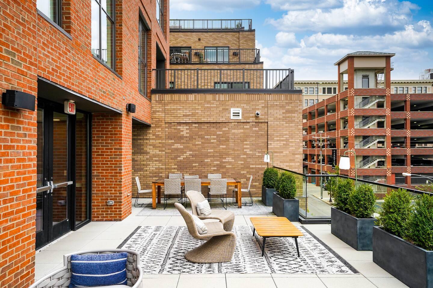 This is the balcony of the common area. It's a great place to relax and enjoy the view.