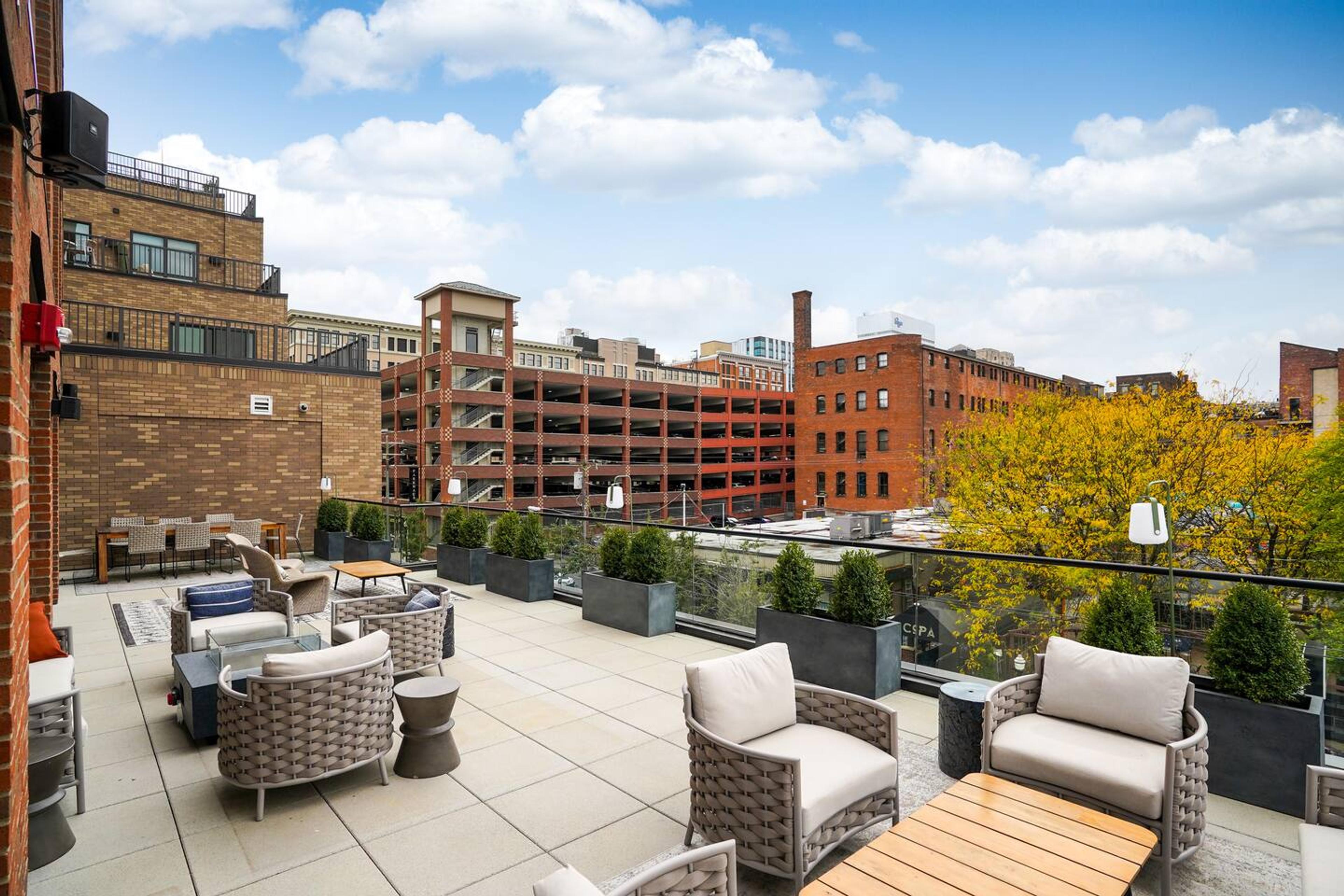 This is the balcony of the common area. It's a great place to relax and enjoy the view.