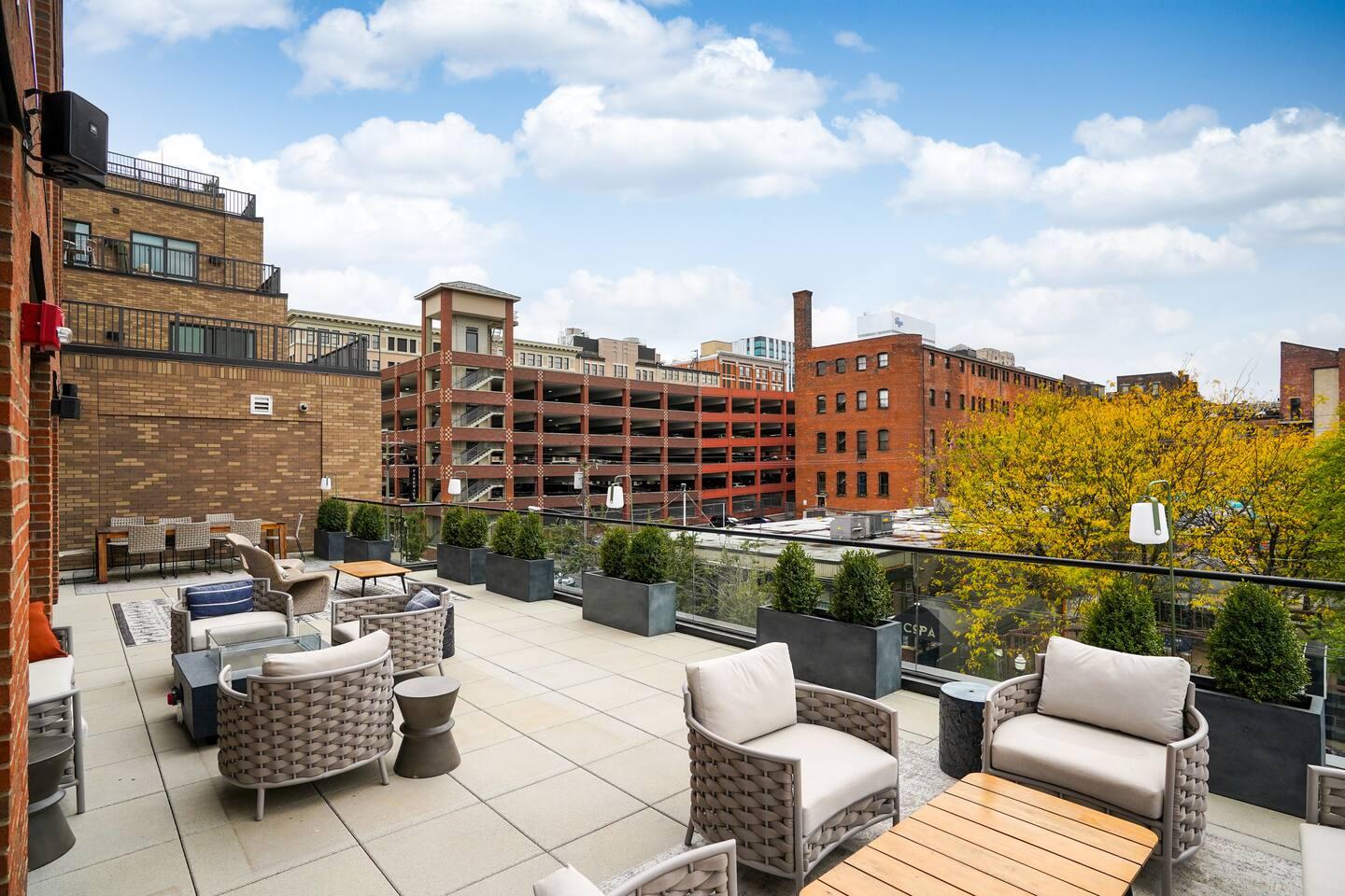 This is the balcony of the common area. It's a great place to relax and enjoy the view.