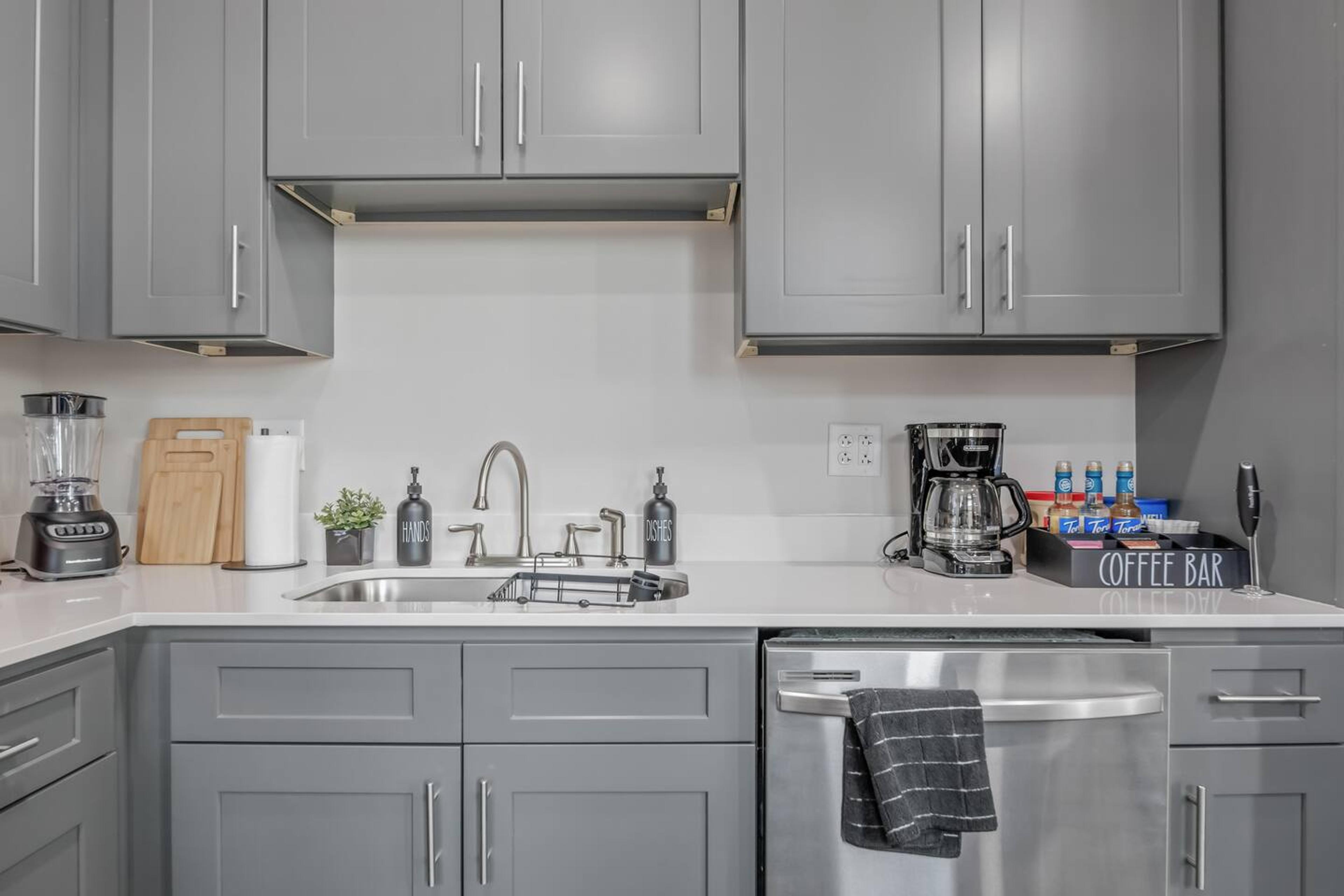 View of kitchen on a closer angle