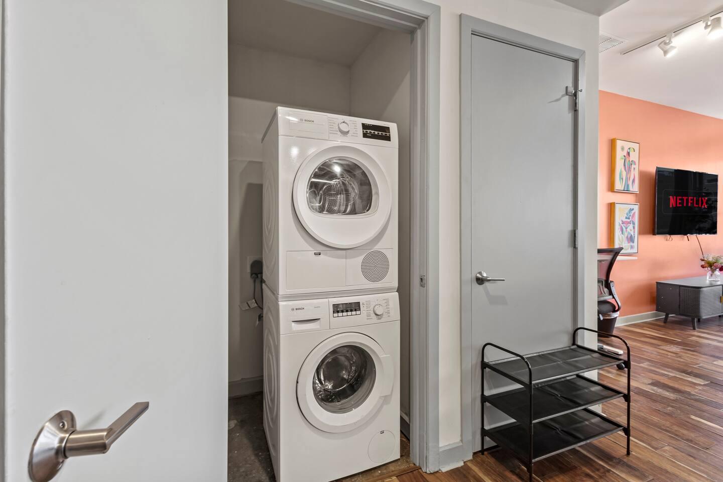Laundry Area: With Washer and Dryer