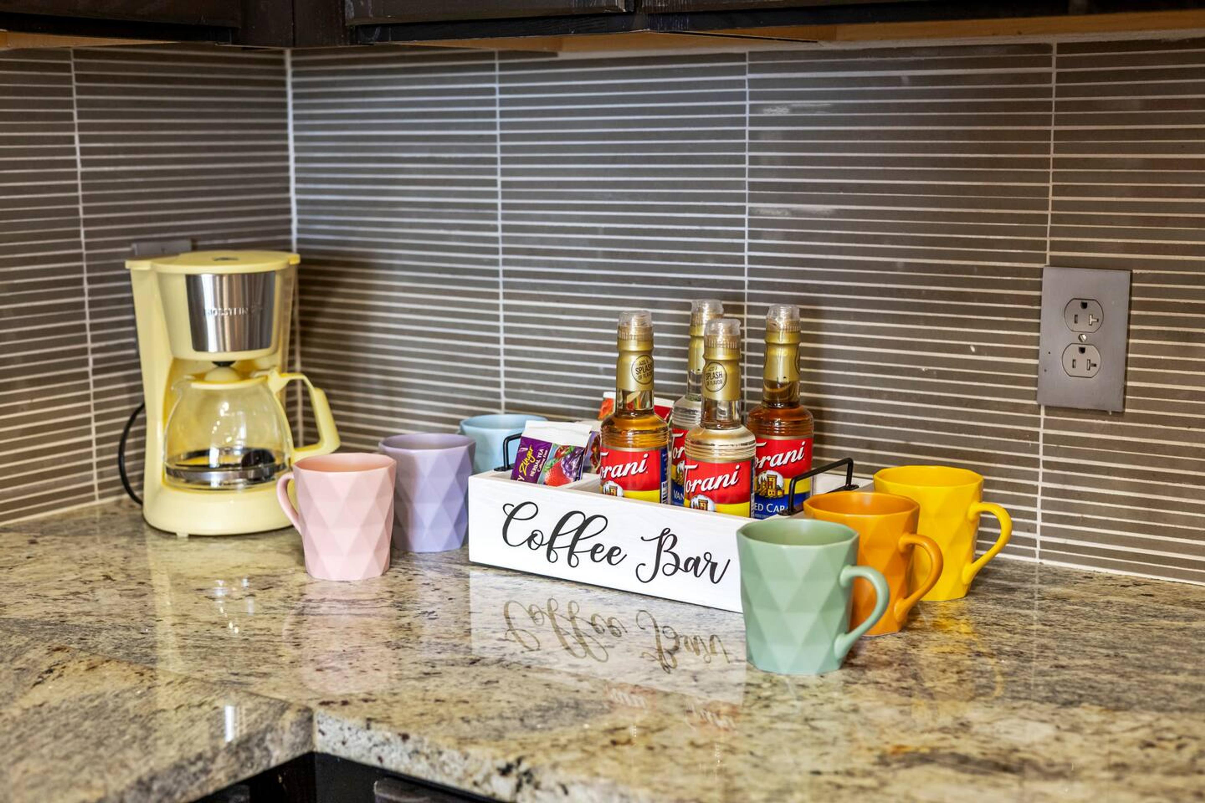 Are you a coffee lover? Don’t worry, we got you a mini coffee station.