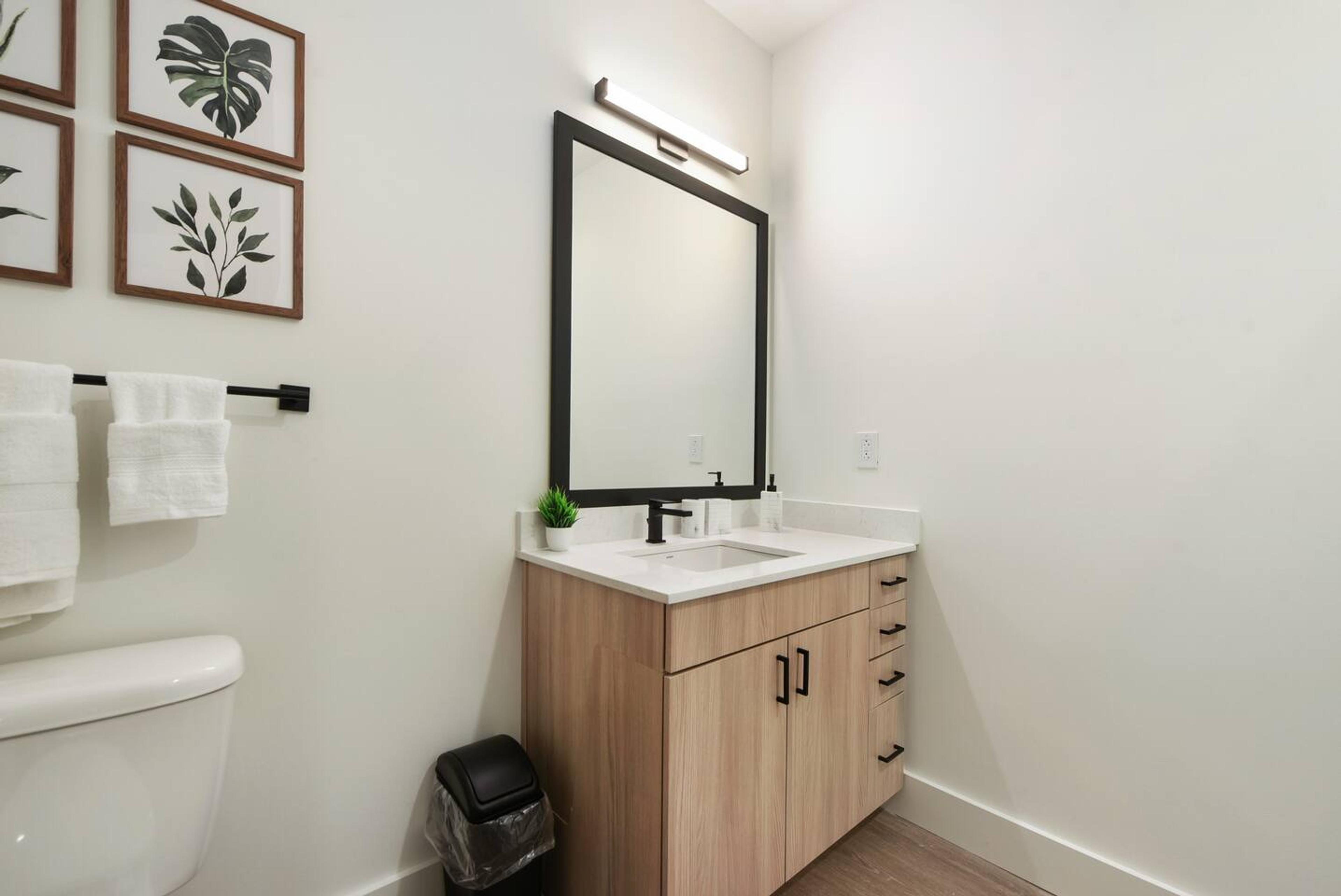 Bathroom Vanity With Essentials Provided (High Quality Linens, Hairdryer, Toilet Paper, First Aid Kit)