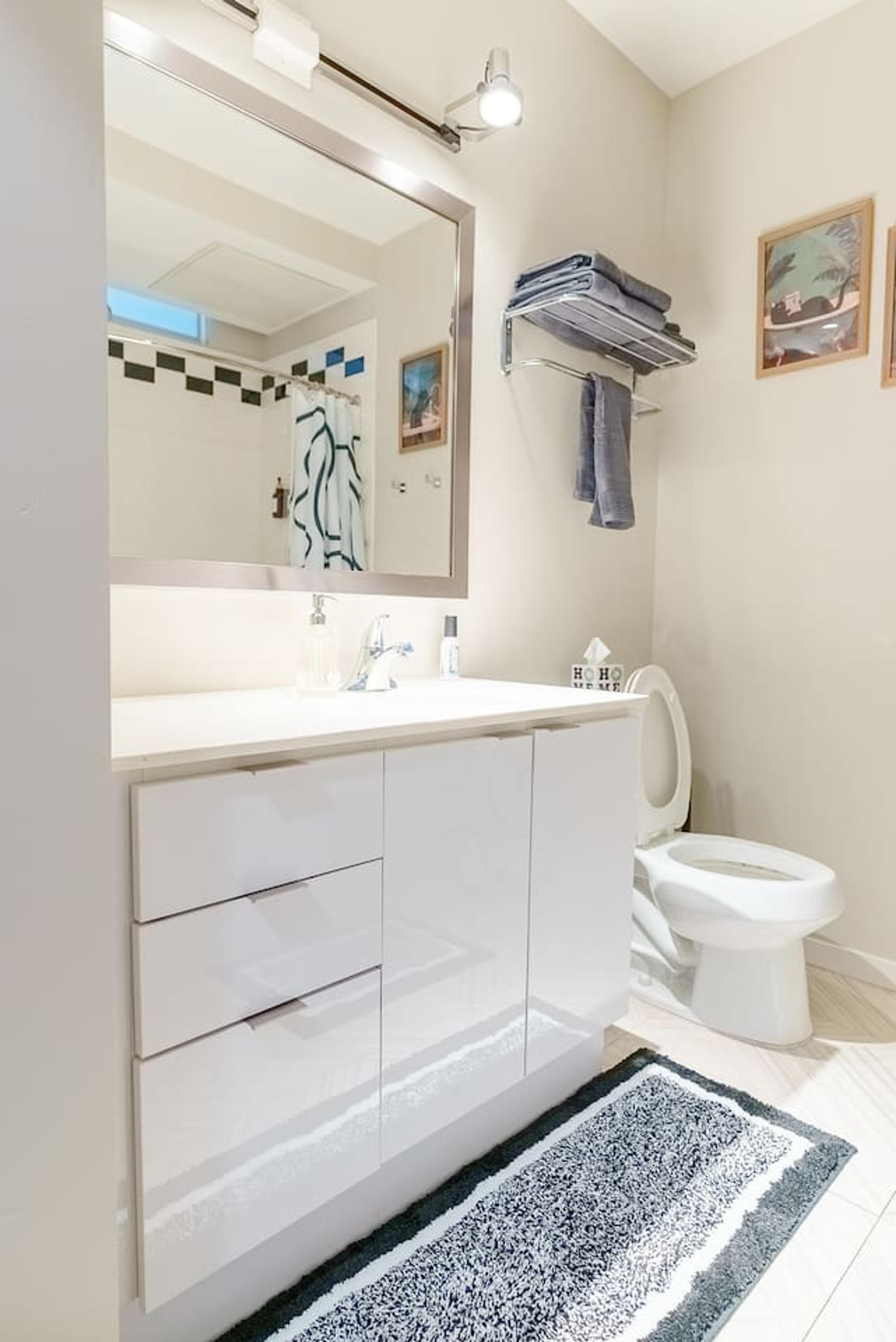 Well-appointed full bathroom designed for comfort and convenience.