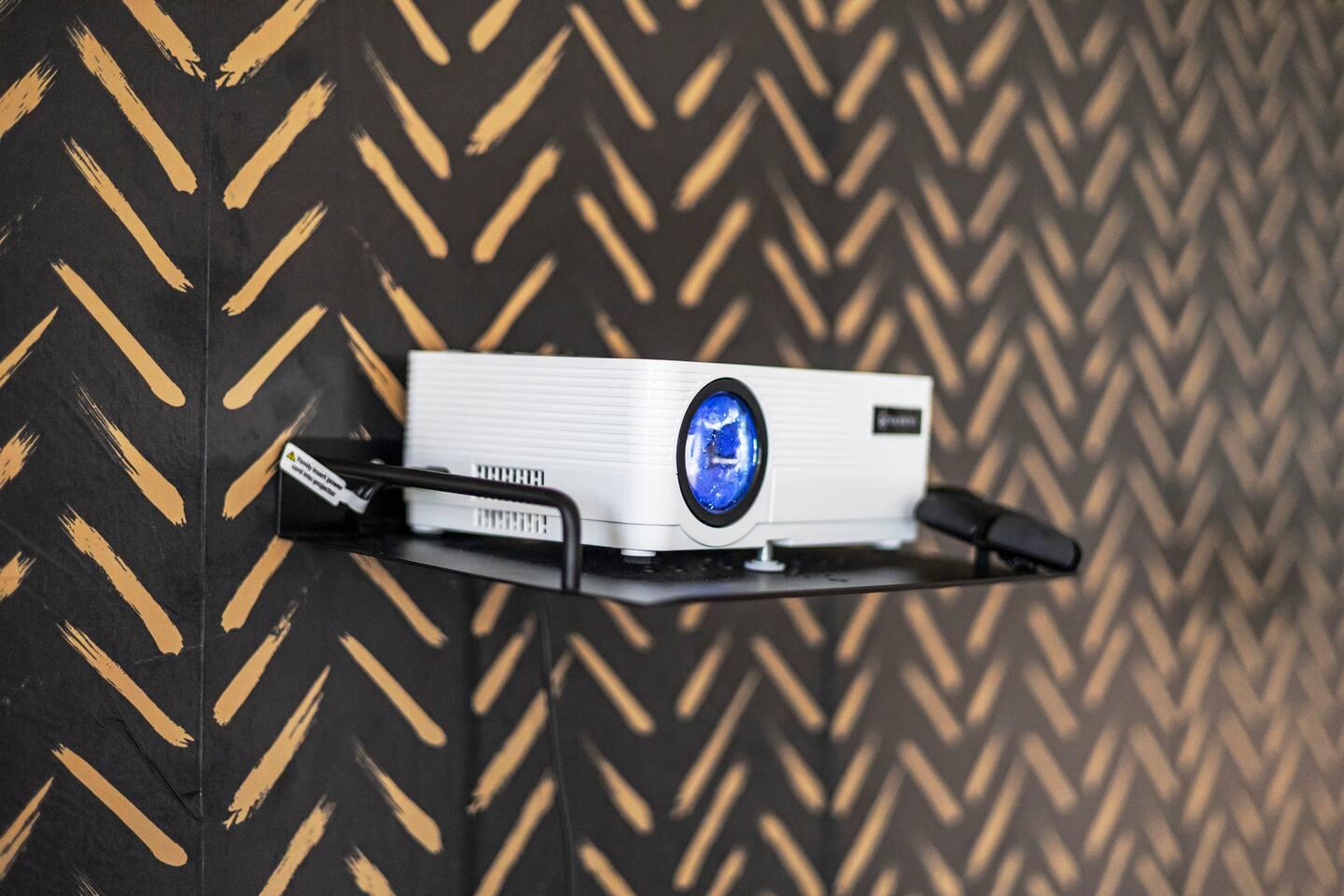 Cozy Movie Nights: your own private projector setup for the ultimate stay! ️