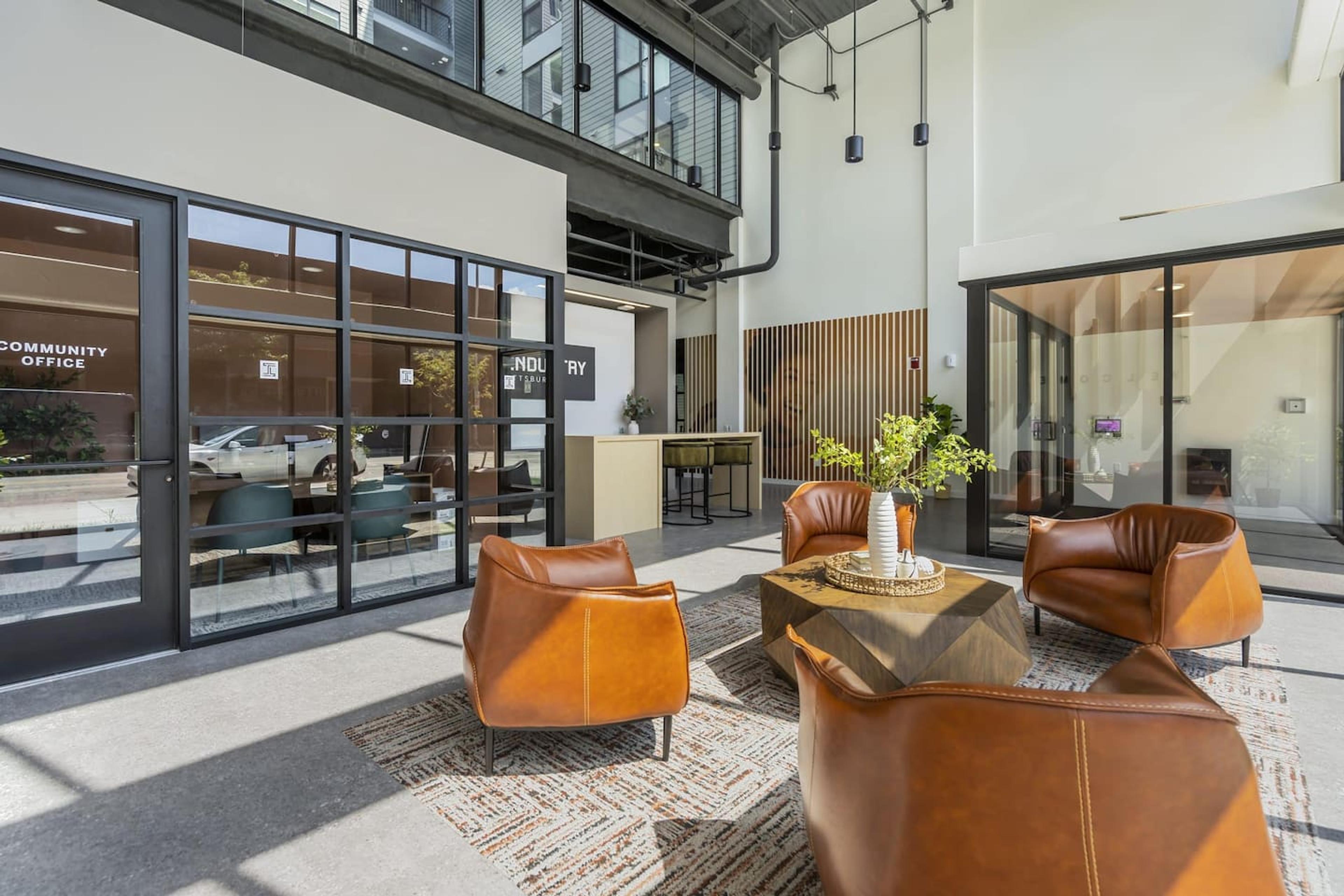 Outdoor space to enjoy the view with couches
