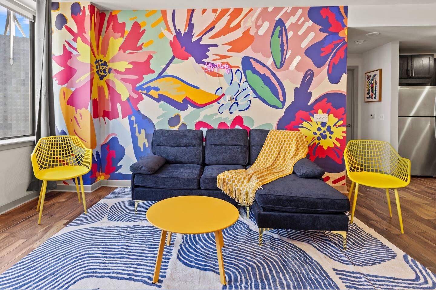 Create a memory by clicking several pictures in front of this accent wall and post it on your Instagram !