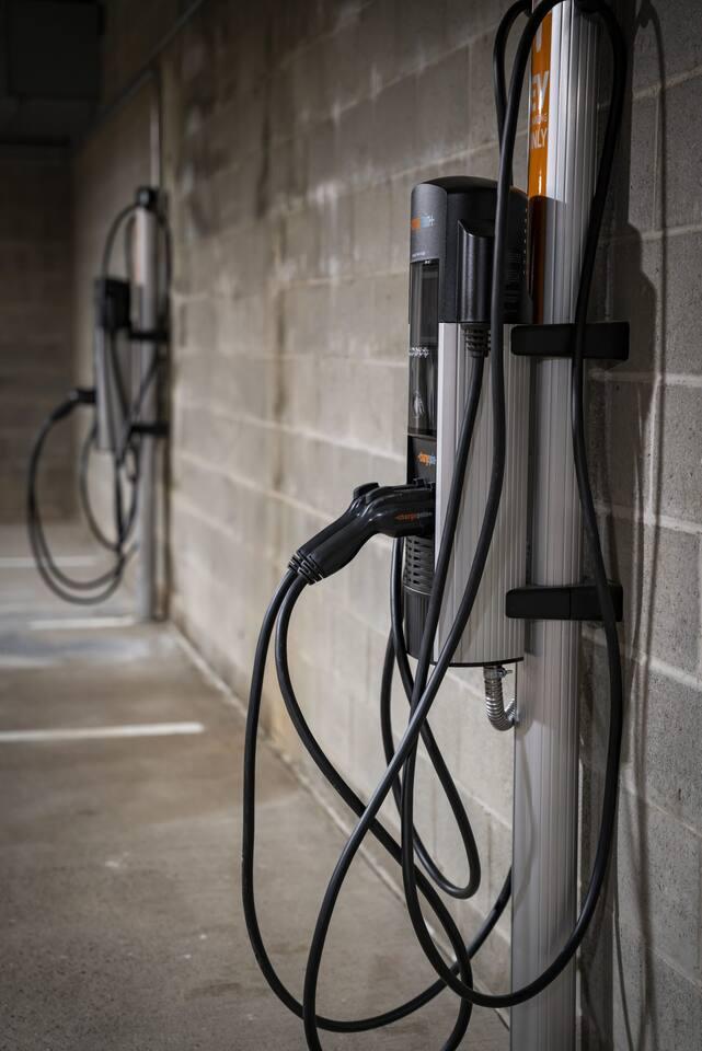 "EV charging station available for your convenience, supporting eco-friendly travel during your stay.