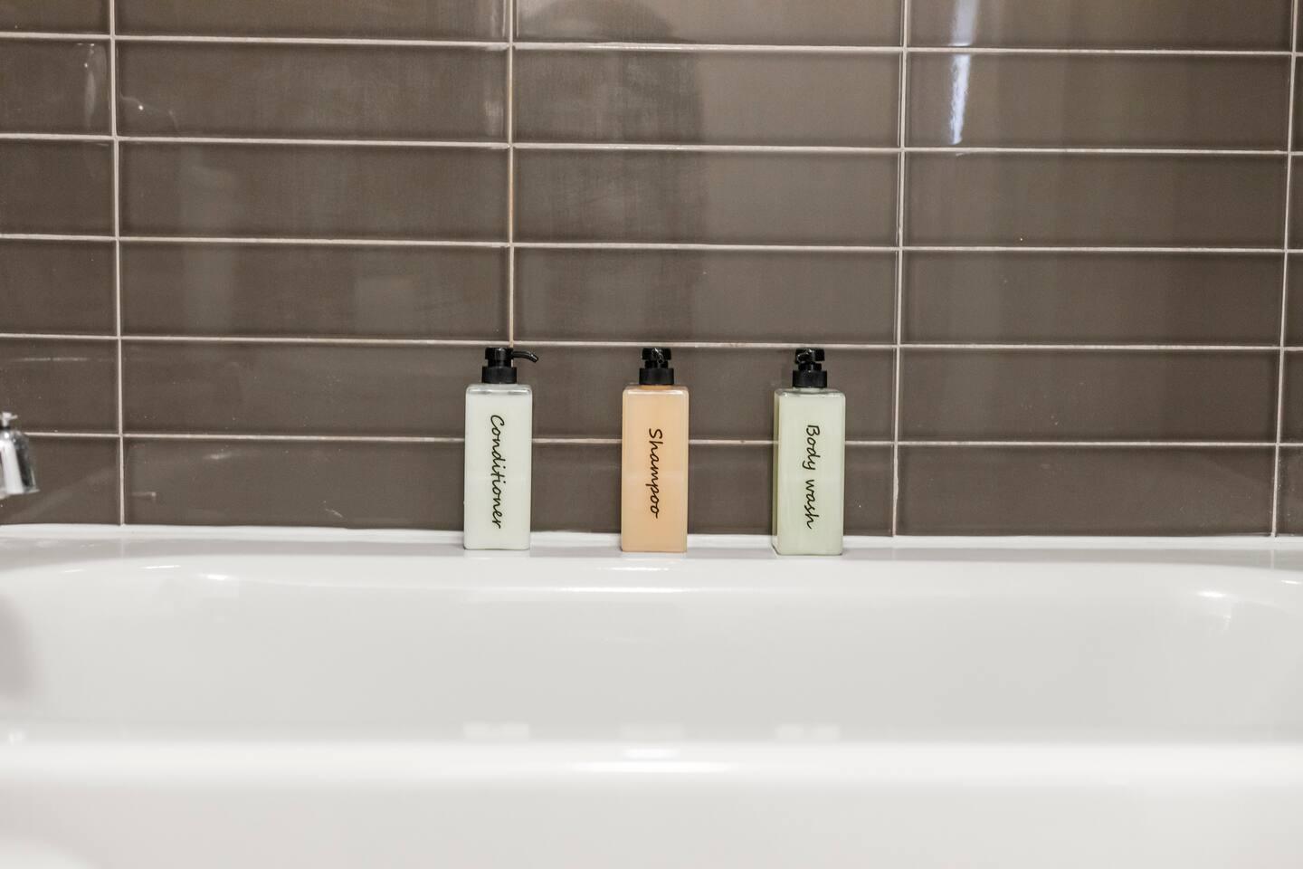 Body wash , Shampoo and Conditioner
