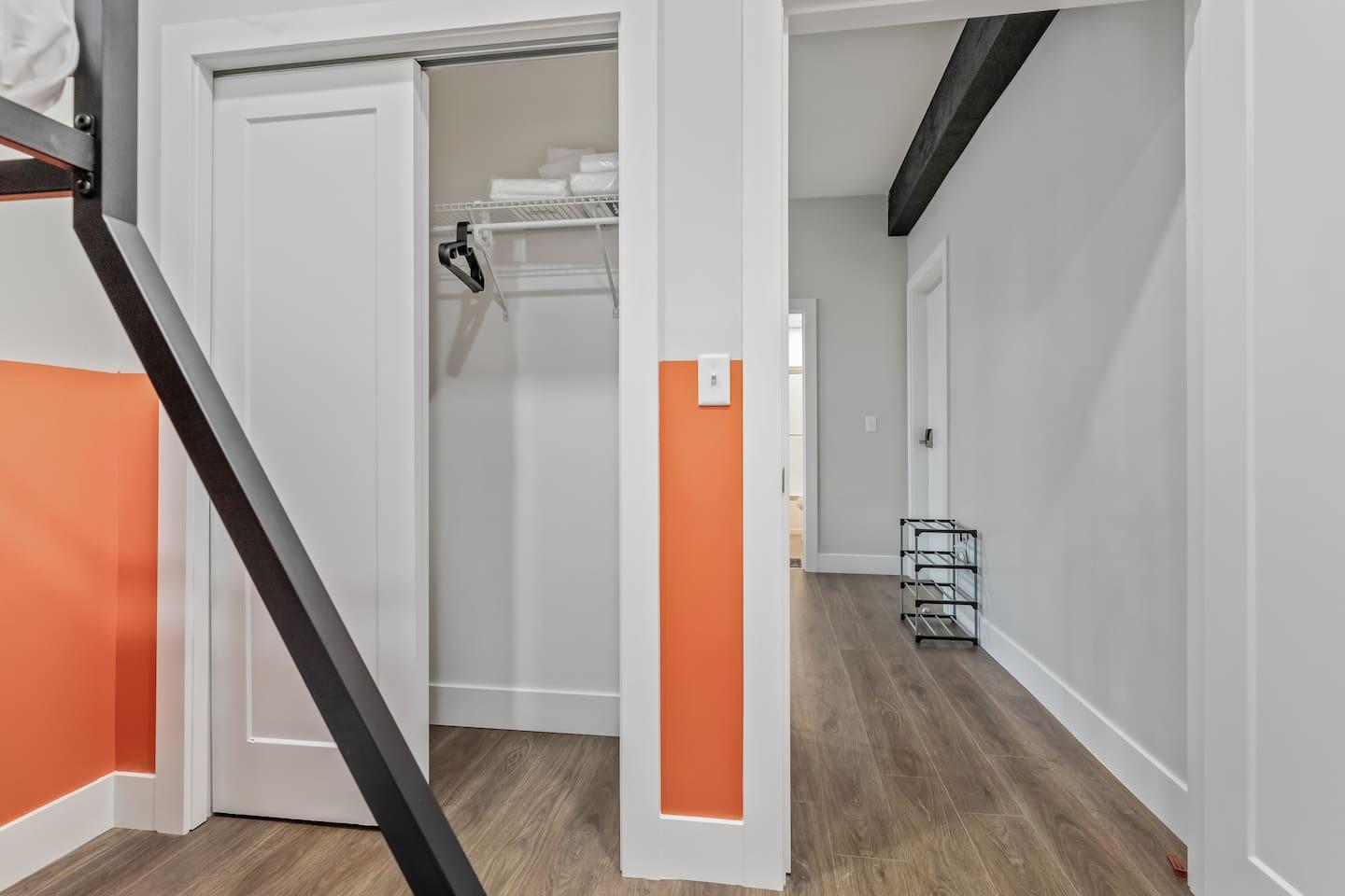 Bedroom 2 with closet space.