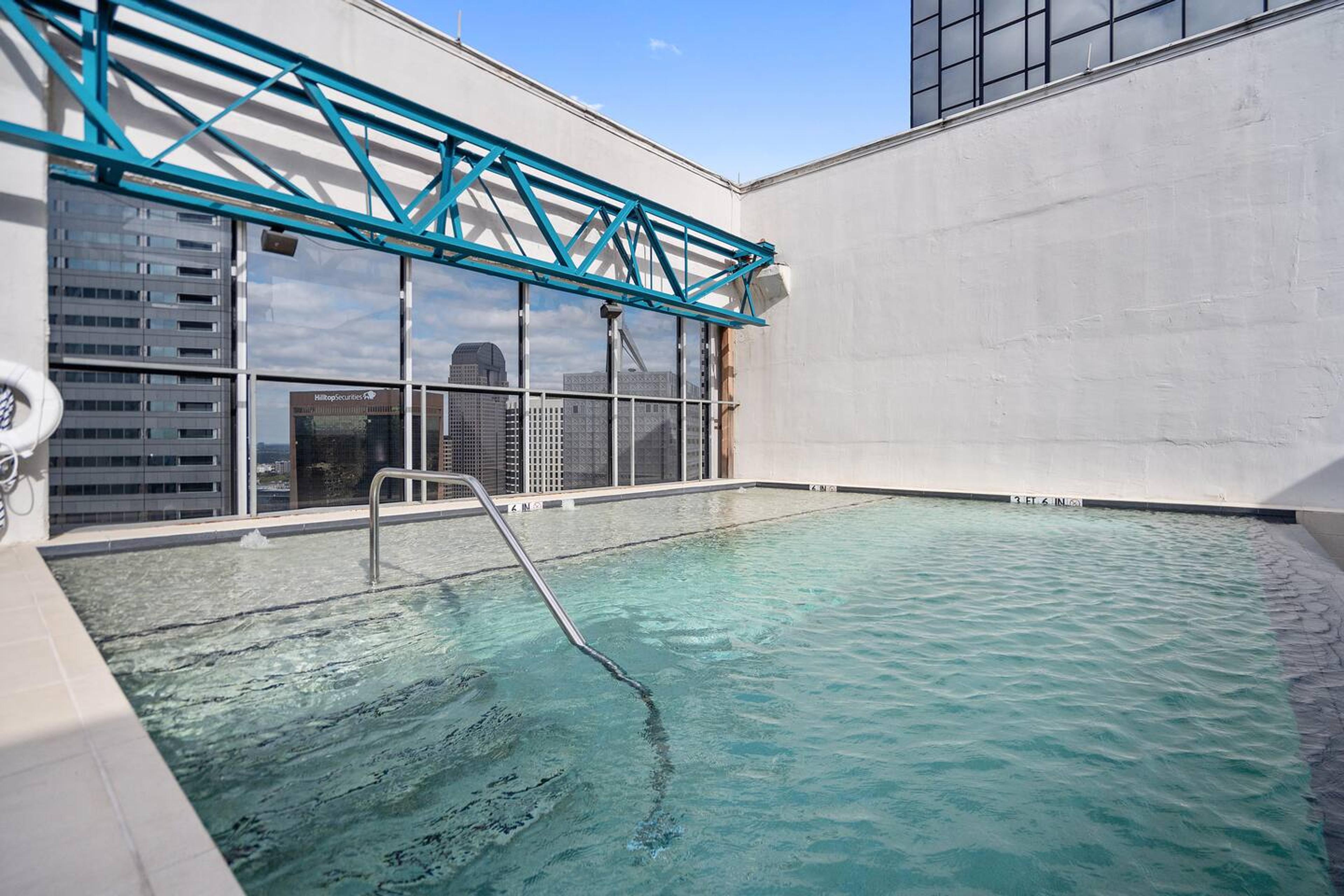 Rooftop pool.