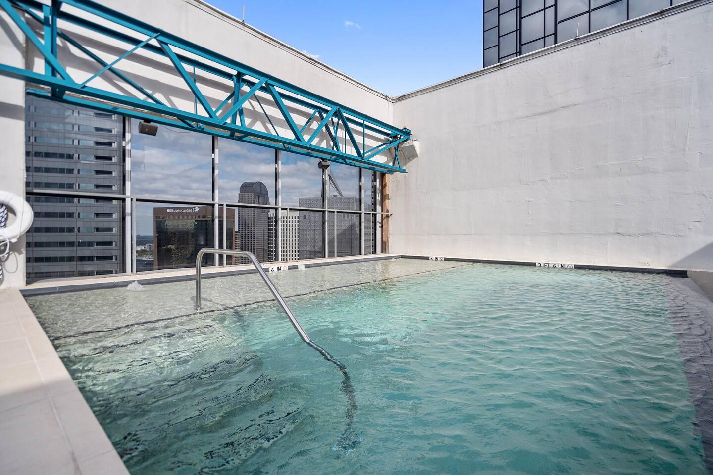 Rooftop pool.