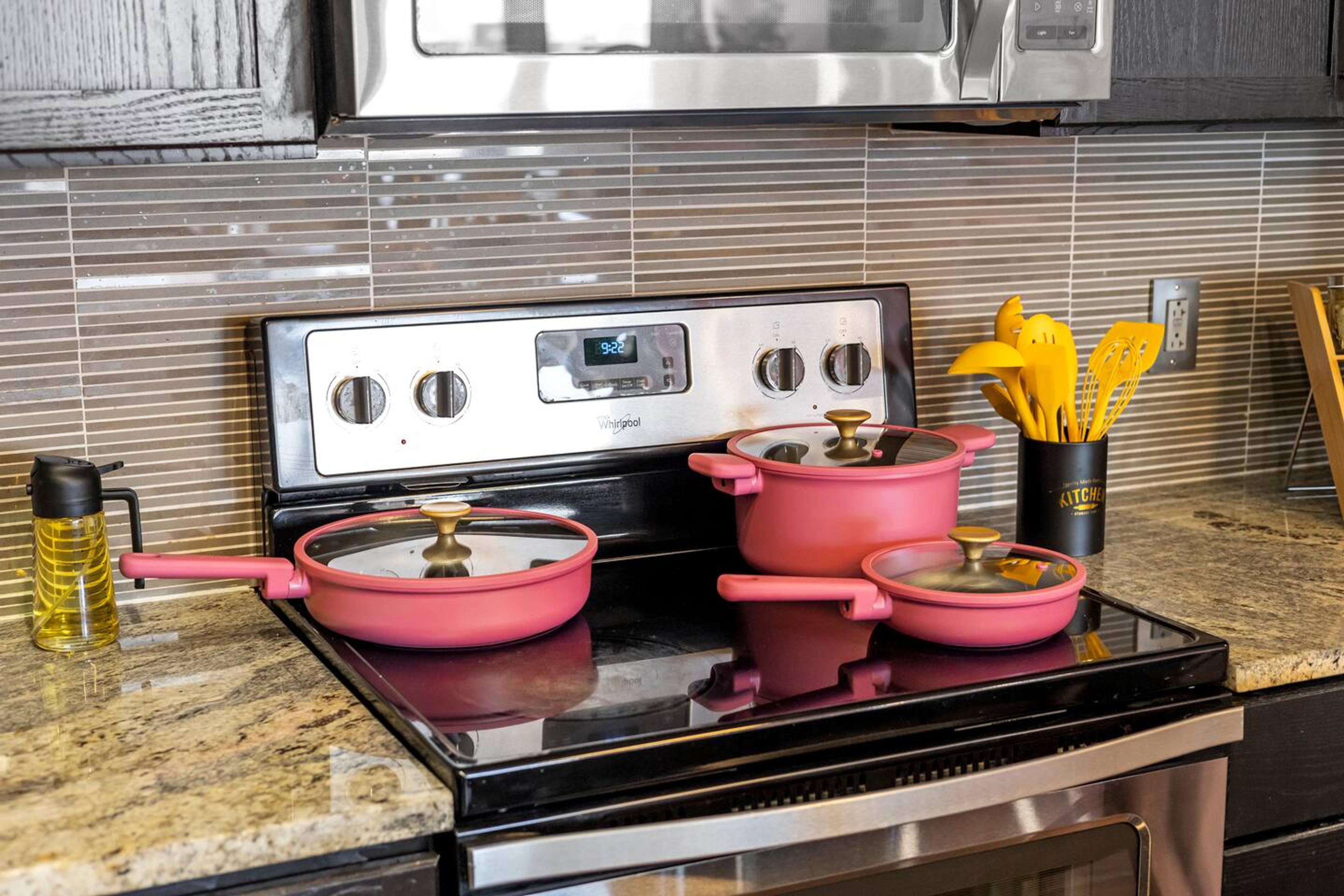 Colourful pots and pans ..