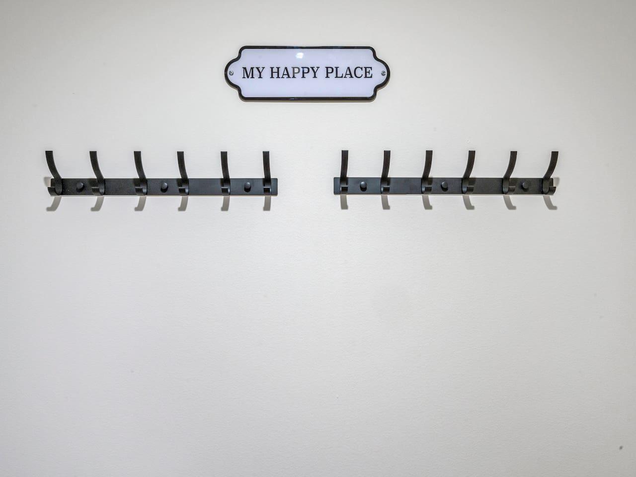 Coat hanger near the entrance.