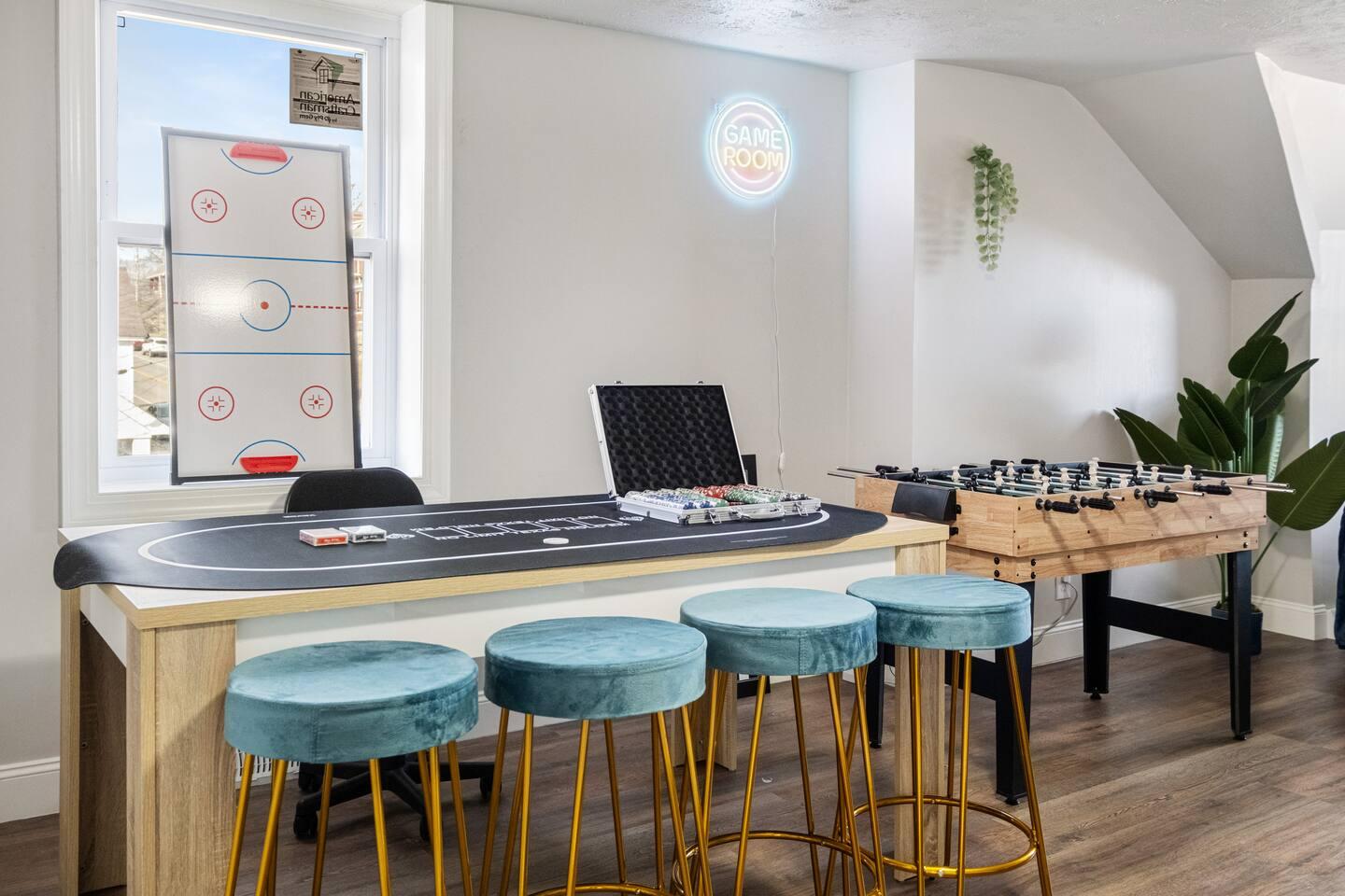 Game room to play and have fun with your gathering!!