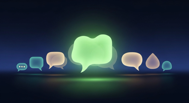 Six conversational AI assistants compared across capability dimensions, editorial illustration
