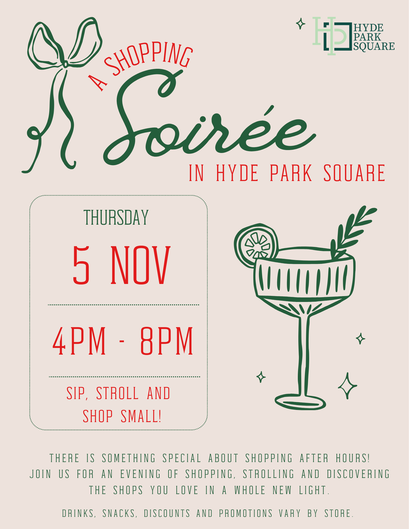 A Shopping Soirée in Hyde Park Square