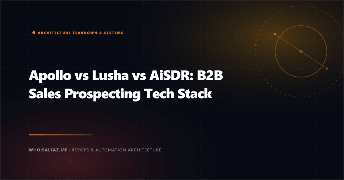 Apollo vs Lusha vs AiSDR: B2B Sales Prospecting Tech Stack