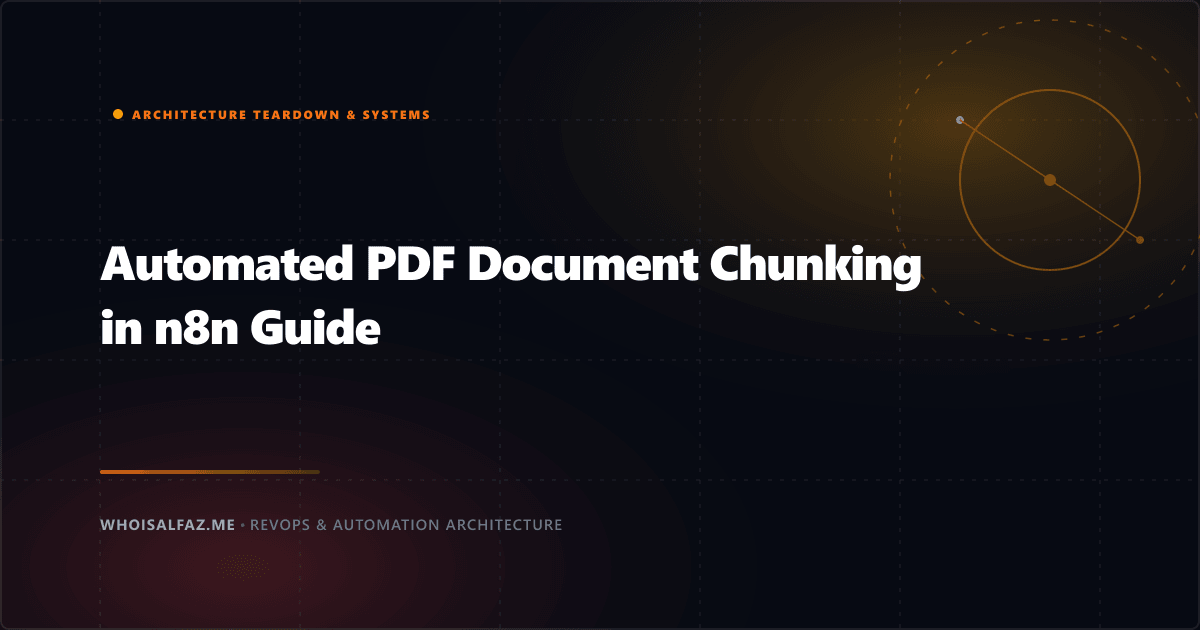 Automated PDF Document Chunking in n8n Guide