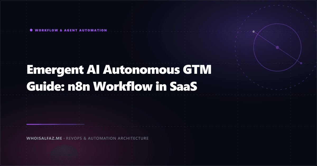 Emergent AI Autonomous GTM Guide: n8n Workflow in SaaS