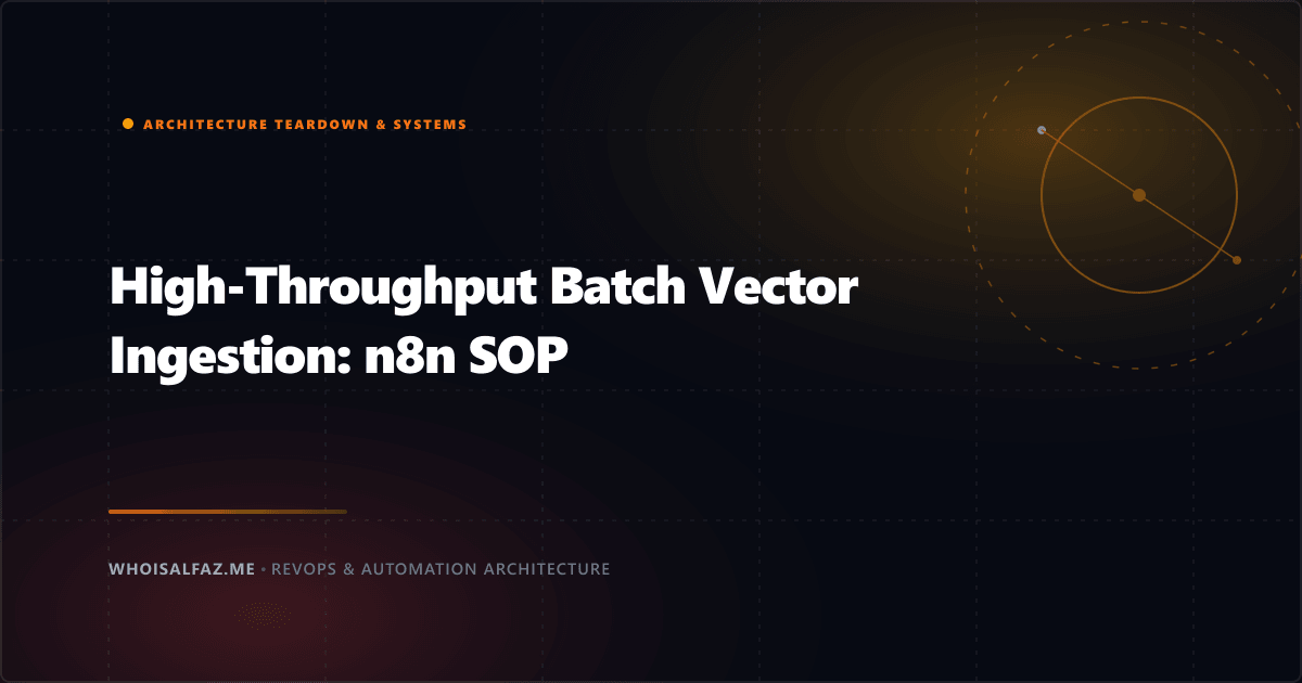 High-Throughput Batch Vector Ingestion: n8n SOP