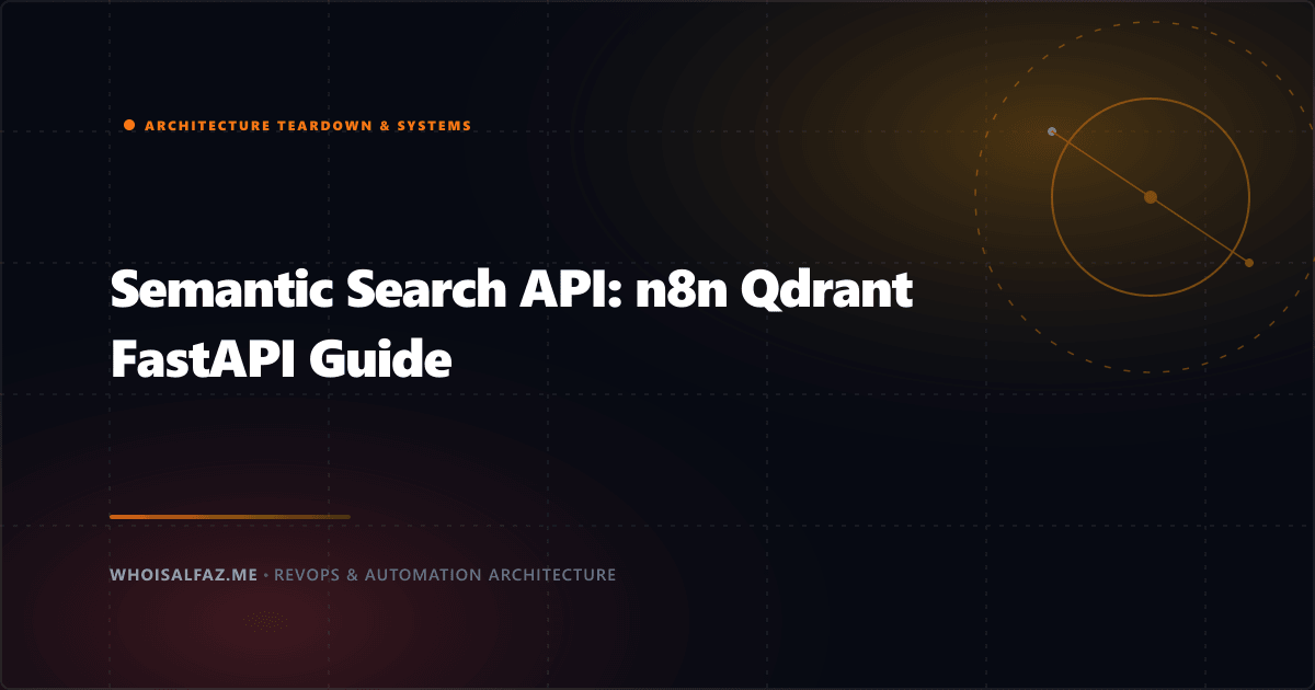 Semantic Search API: n8n Qdrant FastAPI Guide