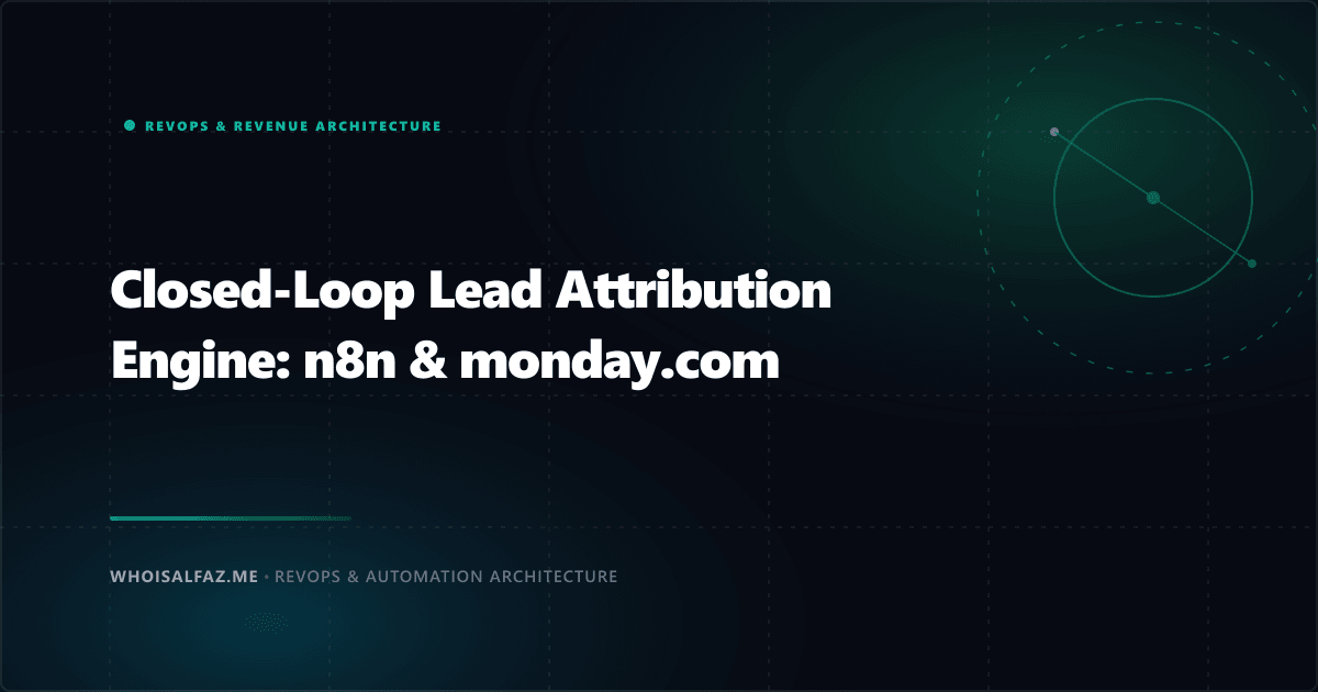 Closed-Loop Lead Attribution Engine: n8n & monday.com