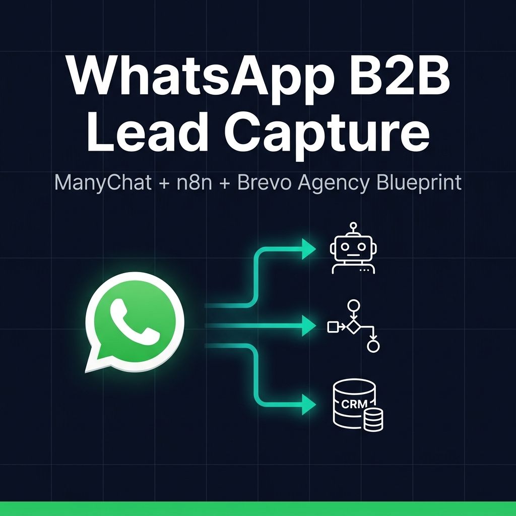 ManyChat WhatsApp B2B Lead Capture: The Agency Blueprint (With n8n + Brevo CRM Sync)