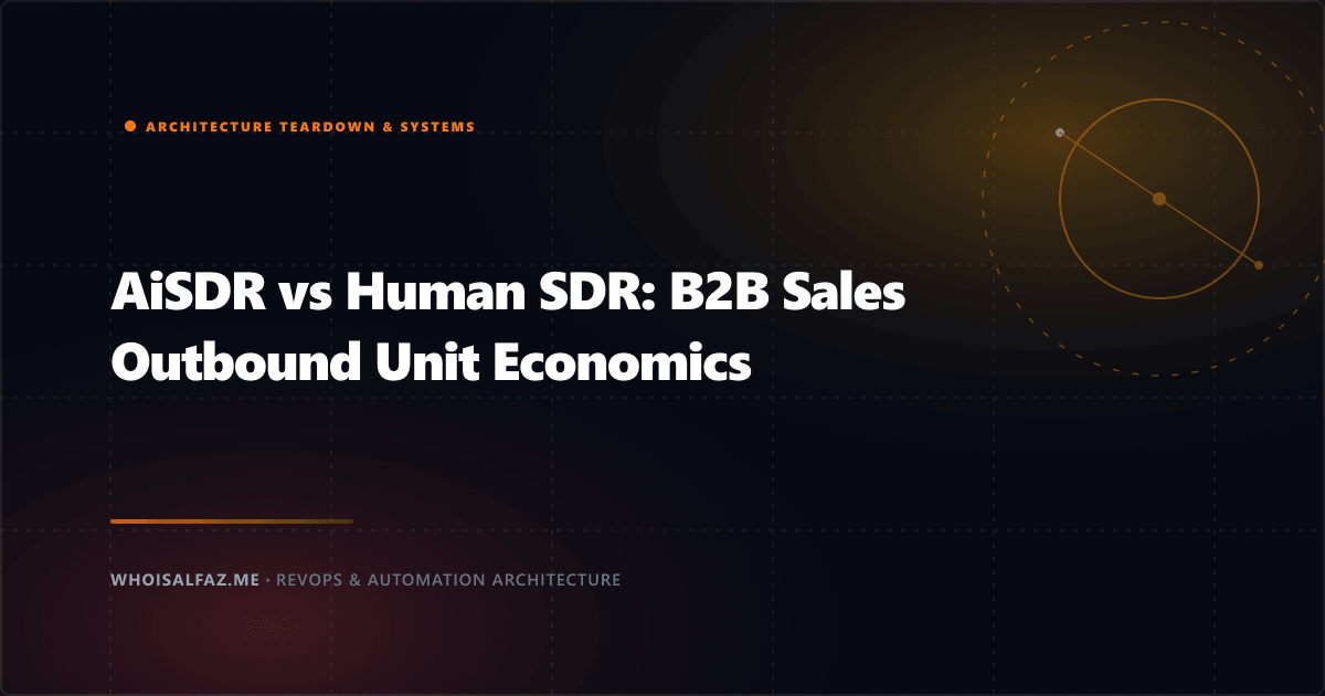 AiSDR vs Human SDR: B2B Sales Outbound Unit Economics