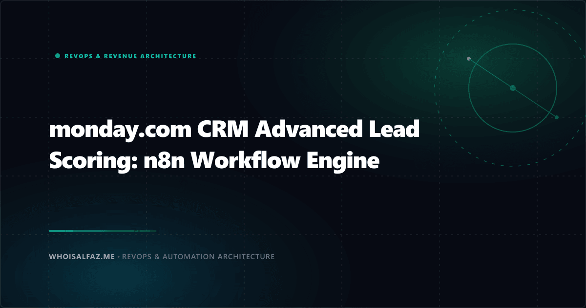 monday.com CRM Advanced Lead Scoring: n8n Workflow Engine