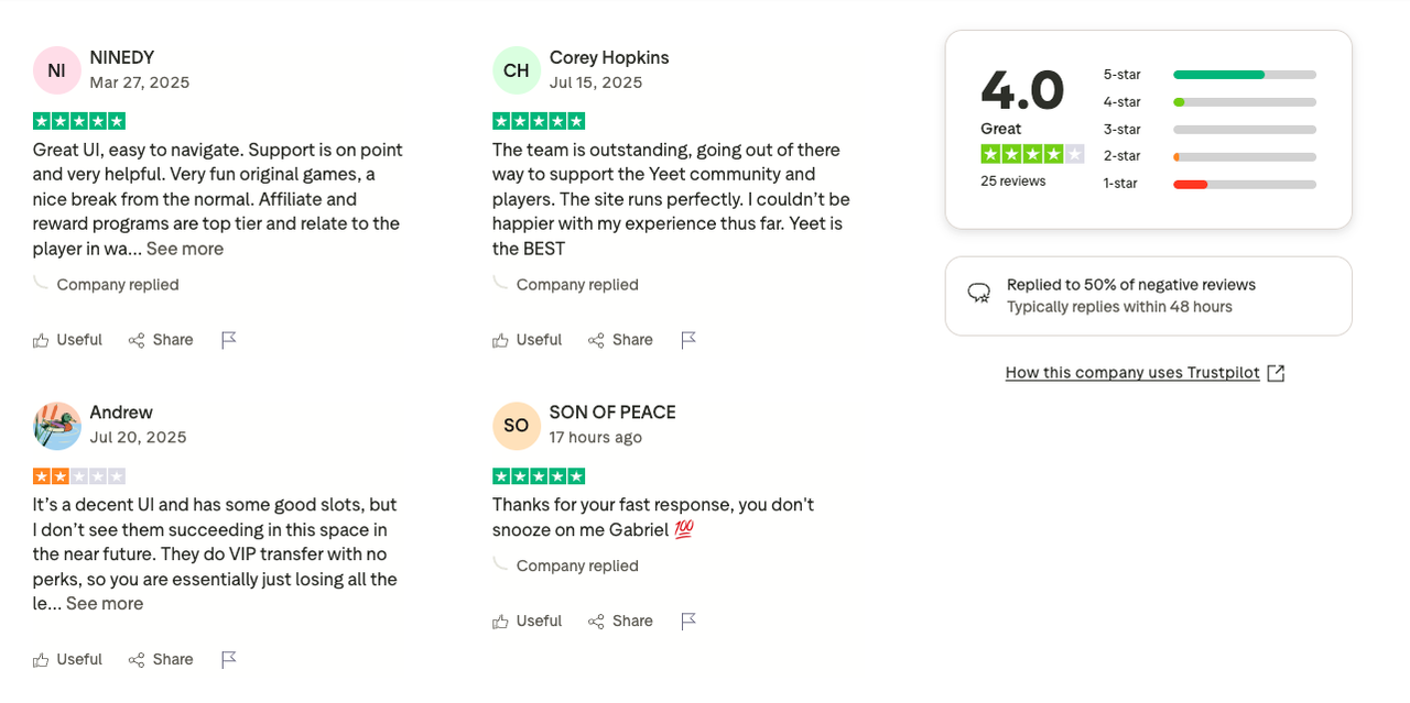 yeet crypto casino reviews