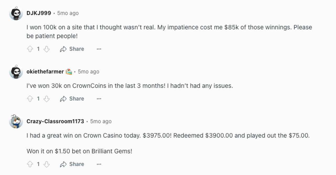 crown coins casino review