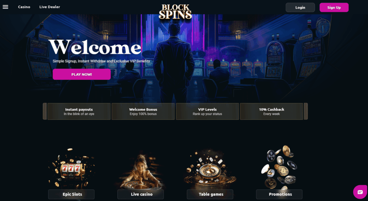 block Spins crypto casino review
