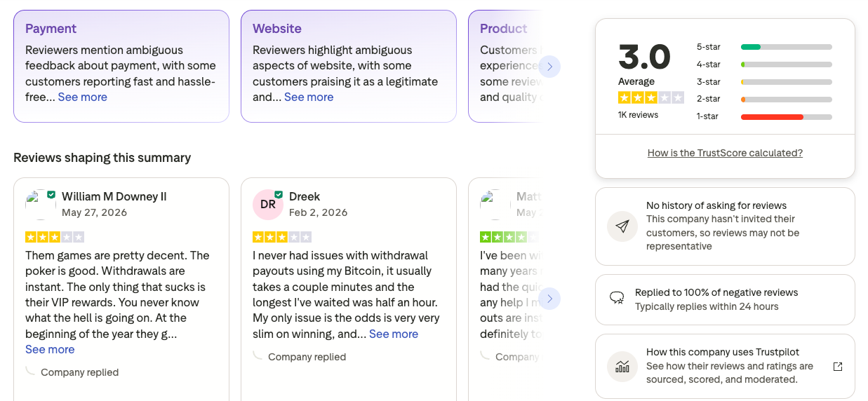 ignition casino reviews on trustpilot