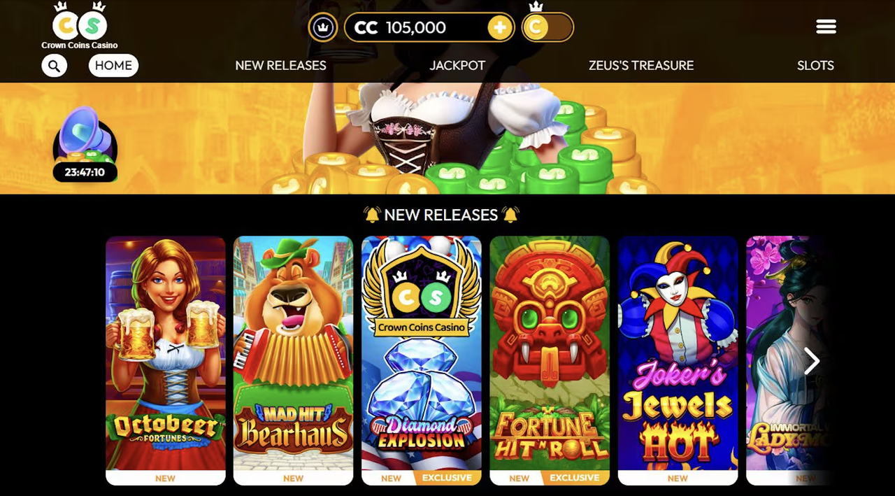 crown coins casino game list