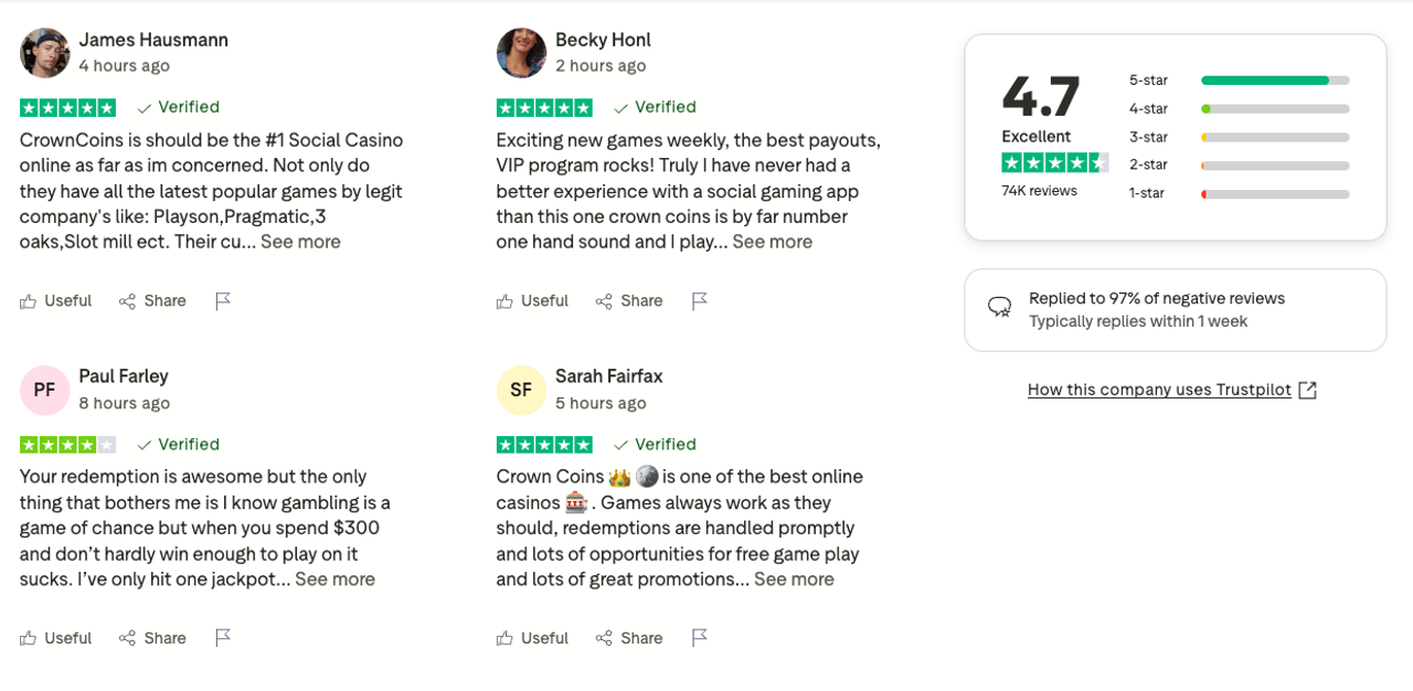 crown coins casino reviews