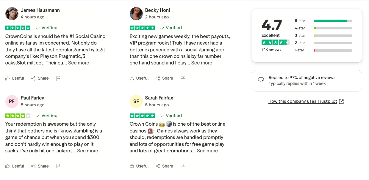 crown coins casino reviews