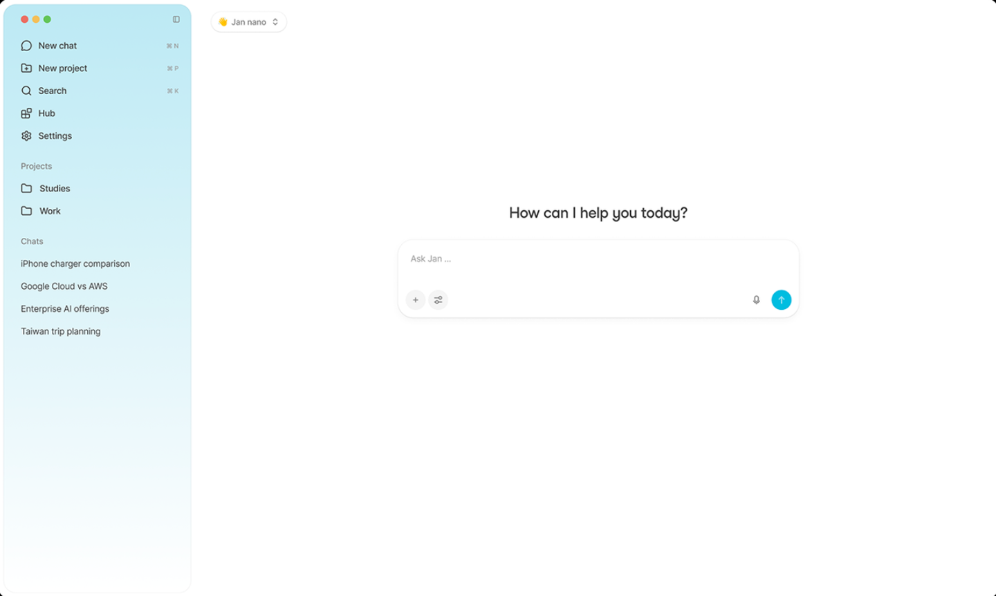 Jan AI interface showing how to run AI models locally