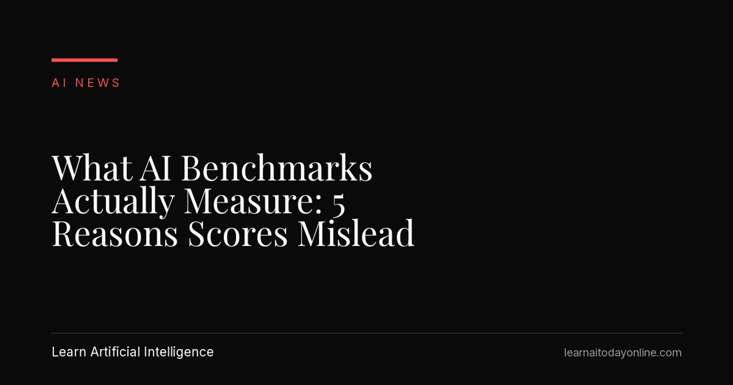 Cover image for the article What AI Benchmarks Actually Measure: 5 Reasons Scores Mislead