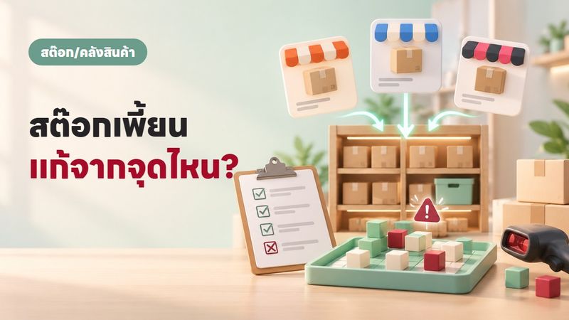สต๊อกเพี้ยนทุกที ทำไงดี? 5 สาเหตุจริง + วิธีแก้ให้สต๊อกตรงทุก Marketplace