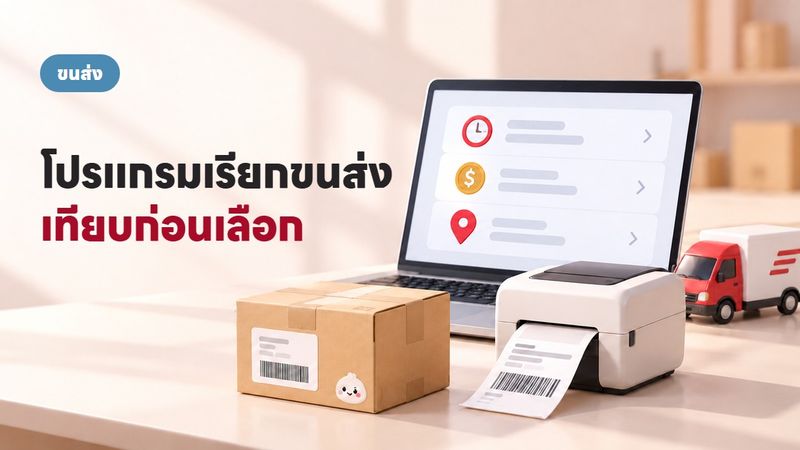 เปรียบเทียบโปรแกรมเรียกขนส่ง 2569 ตัวไหนส่งถูกกว่ากัน?