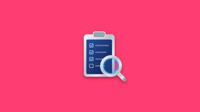 A magnifying glass over a checklist with glowing ticks.