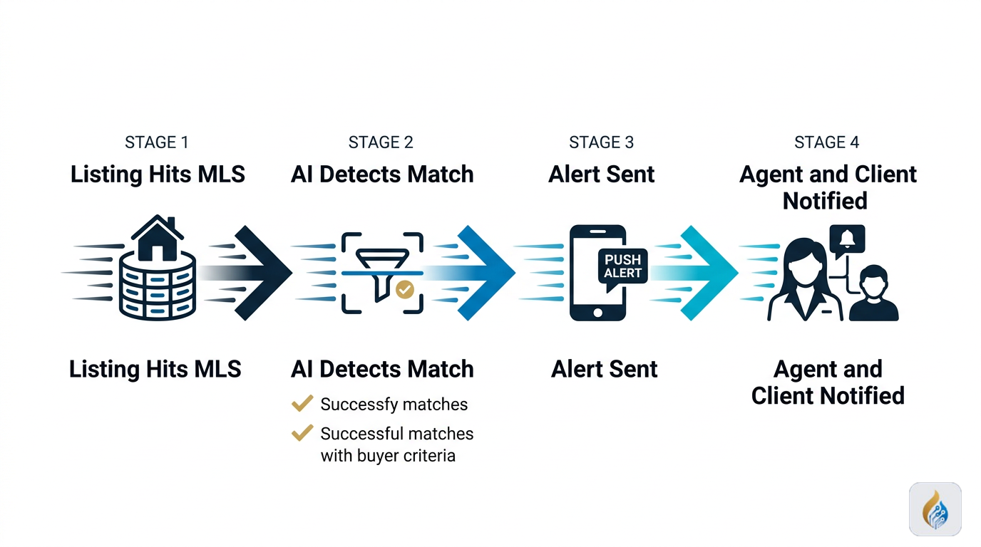 New Listings Hit the Market at 8 AM — AI Alerts Get Them to Your Clients Before the Competition