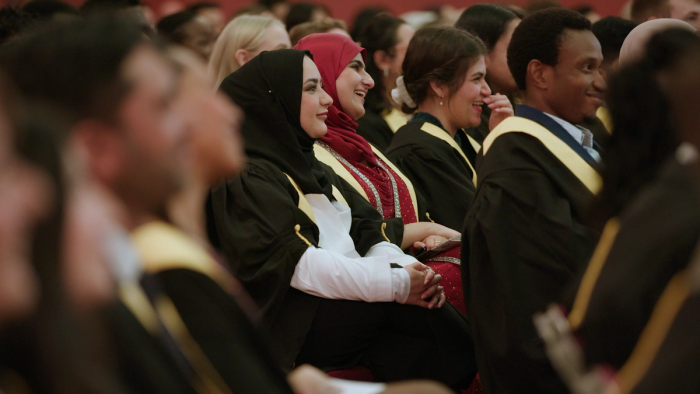 graduates at ceremony 