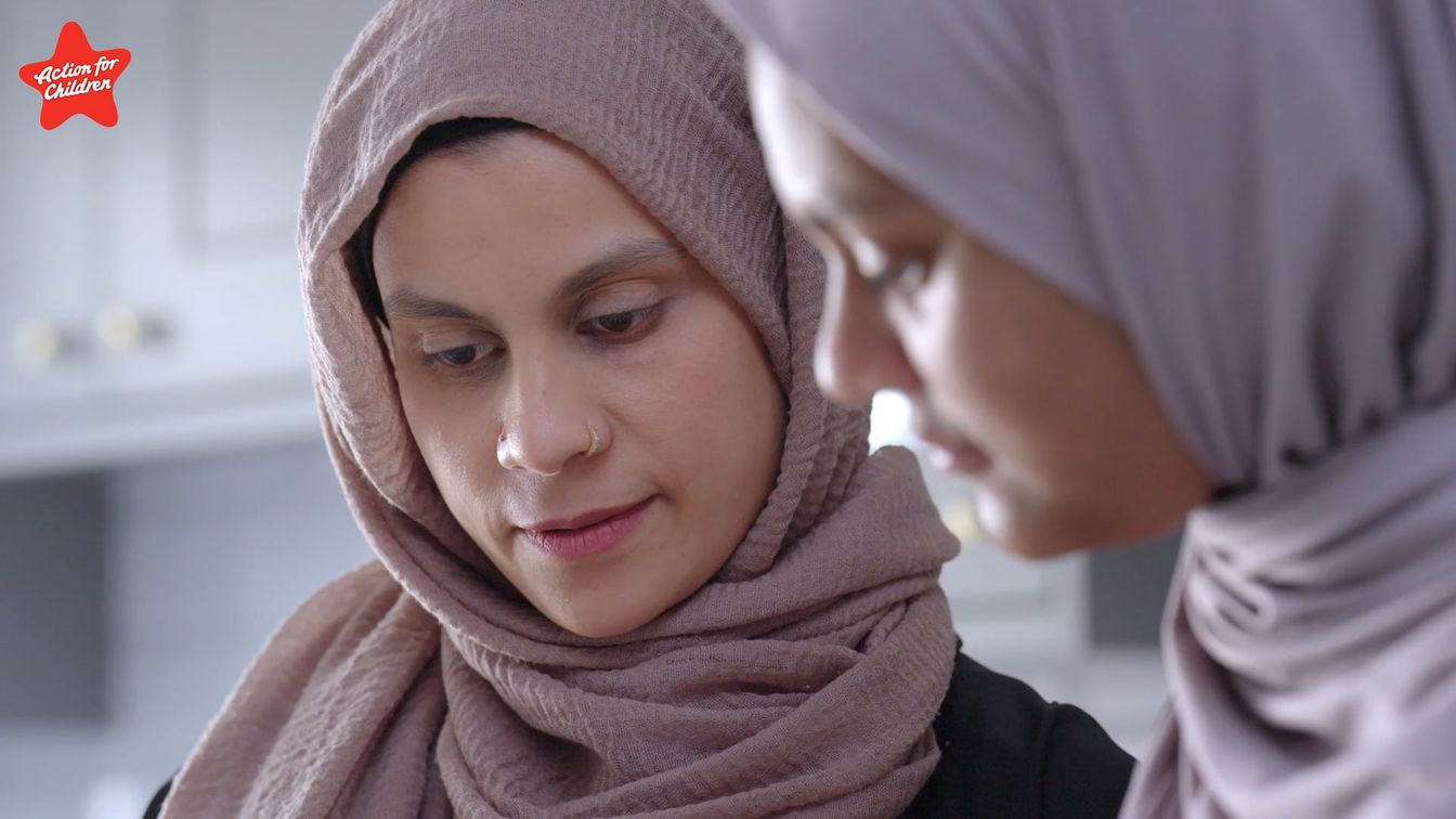 Shopna and her daughter baking together Shopna and her daughter baking together