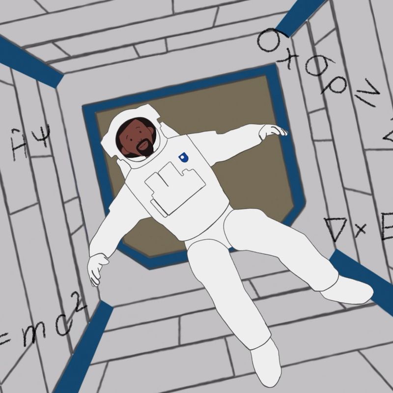 animated man in space animated man in space