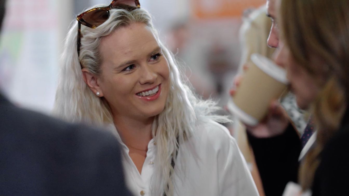 woman at networking event 